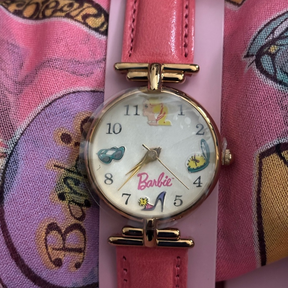 Barbie 35th Anniversary Pink Watch with Gold Details - Picture 2 of 9